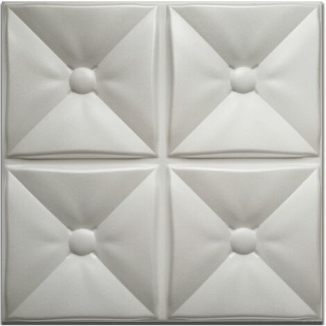10/20mq di Pannelli in XPS (polistirene compatto) 3D a soffitto o Parete 50x50x2cm Bianchi 4 modelli-10mq di Cuscini