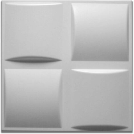 10/20mq di Pannelli in XPS (polistirene compatto) 3D a soffitto o Parete 50x50x2cm Bianchi 4 modelli-20mq di cilindri