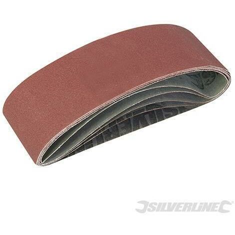 Nastri abrasivi 75 x 533mm in ossido di alluminio per levigatrici a nastro prezzo silverline-40, 60, 2 x 80, 120G