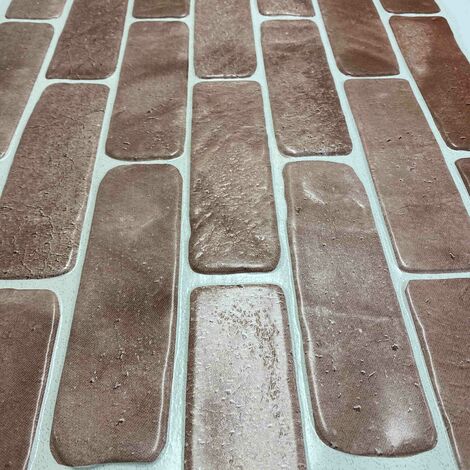 Pannelli 3D Rivestimento a parete in PVC effetto MATTONI ANTICHI Realistici e isolanti.