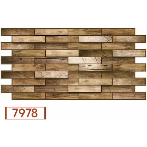 Pannelli 3D Rivestimento a parete in PVC effetto pietra, mosaico, legno Realistici e isolanti.-7978 (mis. 980x480mm)