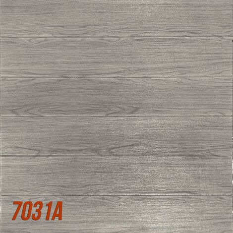 Pannelli 3D Autoadesivi in PE 70X70cm Mattoni o Legno Resistenti, isolanti, idrorepellenti, economici-LEGNO GRIGIO 7031A