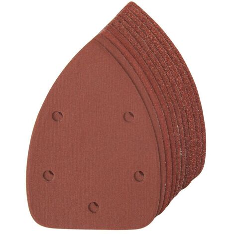 Silverline Fogli per levigatura a dettaglio a fissaggio strappo 140 mm 10pz 4 x 60, 2 x 80, 120, 240G