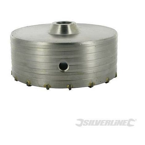 Fresa carotatrice a tazza per muri in TCT e acciaio robusto Silverline 595769-125 mm