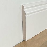 BATTISCOPA ZOCCOLINO DUCALE in FIBRA DI LEGNO COMPATTA 140X15 BIANCO (prezzo al metro)