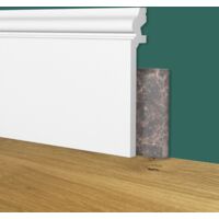 Battiscopa coprimarmo DUCALE Alto BIANCO 138x22x2000mm in POLIMERI - Polistrutturato
