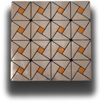 Piastrelle 3D Autoadesive in PET acustiche e isolanti 30x30cm (4mm spessore) TRIANGOLI ORO ARGENTO
