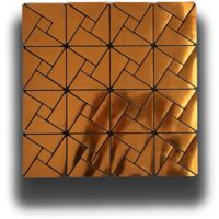 Piastrelle 3D Autoadesive in PET acustiche e isolanti 30x30cm (4mm spessore) TRIANGOLI ORO