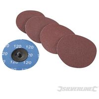Dischi a scatto 75mm in ossido di alluminio grana 60 80 120 offerta silverline-Grana 120