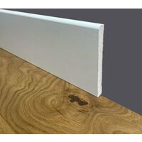 BATTISCOPA ZOCCOLINO BC 100x10mm in FIBRA DI LEGNO COMPATTA BIANCO (ottima complanarità mostrine) - prezzo al metro lineare