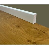 Battiscopa PREMIUM in legno MASSELLO basso squadrato 33x14 laccato bianco (prezzo al metro)