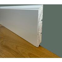 Battiscopa PREMIUM in legno MASSELLO mod.FIRENZE 120x15 laccato bianco liscio (prezzo al metro)