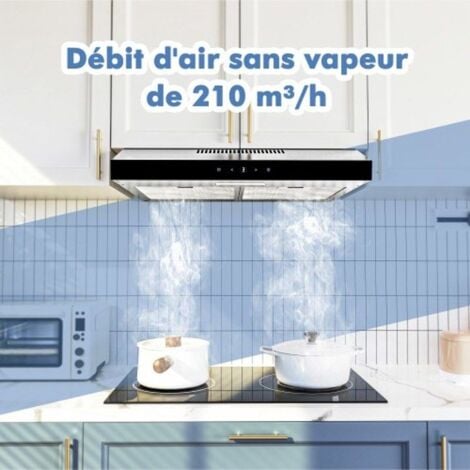 Hotte aspirante sous armoire FIREGAS 60cm - évacuation et recirculation - filtre CC130 - écran tactile