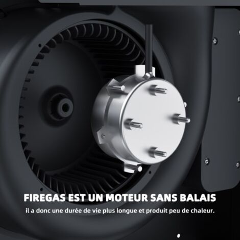 FIREGAS Hotte Aspirante Murale 60cm avec LED, Nouveau Moteur Sans Balais, 550 m³/h, 9 vitesses, Écran Tactile