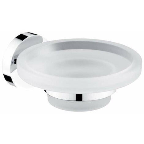 Nimco Unix - Seifenschale mit Halter, Milchglas / chrom UN 13059W-26