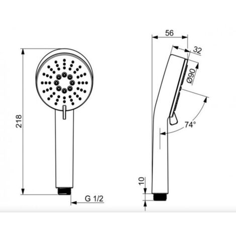Moen 3865EP Handbrause Chrom – 10,2 Cm Durchmesser, Mit Wandhalterung, Für Bad & Dusche, Einfache Installation