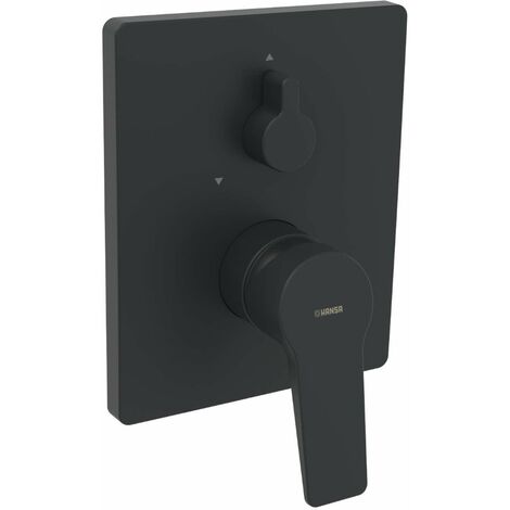 Hansa Twist - Badewannenarmatur-Unterputz, 2 Ausgänge, schwarz matt 8984908333