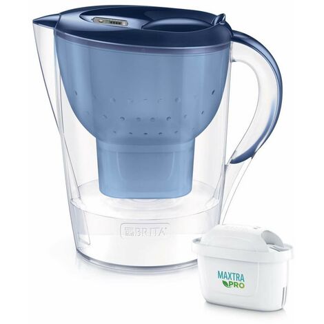 Brita Wasserfilterkanne - Filterkanne Marella XL Memo, Volumen 3,5 l, 2x Maxtra Pro Filter, blau 1052786