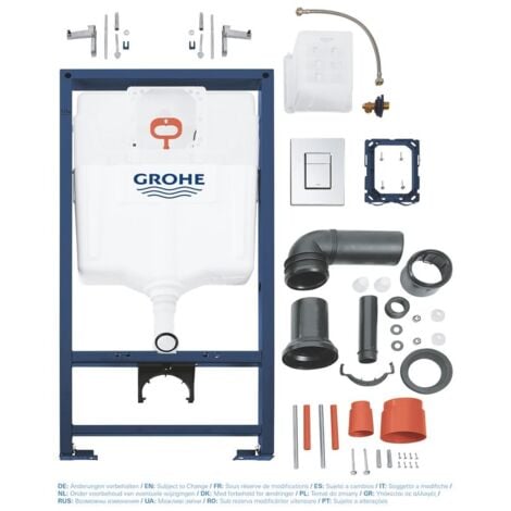 Grohe Rapid SL - Set - Vorwandelement für Wand-WC, Höhe 1,13 m, Betätigungsplatte Skate Cosmopolitan, verchromt 38772001