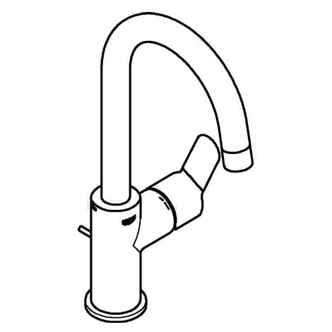 Grohe BauEdge - Waschtisch Einhebelmischer L, mit Ablaufgarnitur, verchromt 23760000