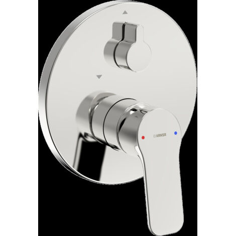 Unterputz-Wannenmischer Hansabasic, Rosette 170 mm, chrom - 80559003