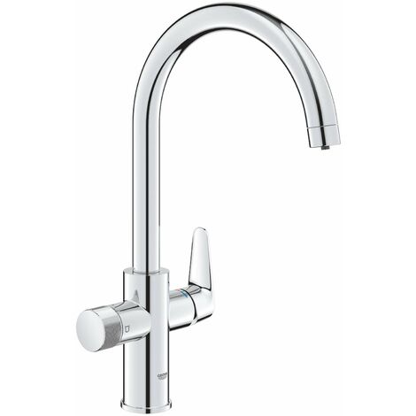 Einhand-Spültischbatterie mit Filterfunktion – C-Auslauf 150° Schwenkbereich – GROHE SilkMove – 30592000 (1/5)