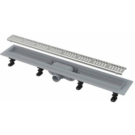 AlcaDrain Duschrinne 750 mm – rostfreier perforierter Rost – für barrierefreien Zugang – frostbeständig – einfache Installation – Alcaplast (1/3)