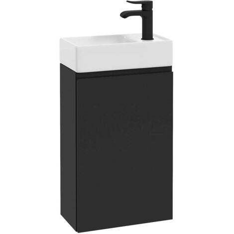 kielle Oudee - Schrank mit Handwaschbecken, 40x68x22 cm, schwarz matt 50002S44