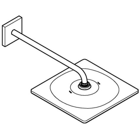 Grohe Rainshower - Kopfbrause 310 Mono Cube 9,5 l/min, 1 Strahlart, Brausearm 42 cm, Hard Graphite gebürstet 26564AL0 (1/5)
