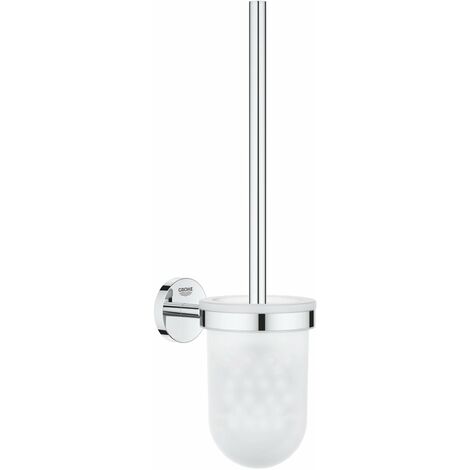 Grohe QuickFix Start Cosmopolitan - WC-Bürste zur Wandmontage, mit Halter, Glas/Chrom 41169000