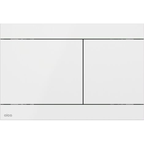 Alca Flat - Betätigungsplatte, Edelstahl/weiß glänzend FUN-WHITE (1/3)