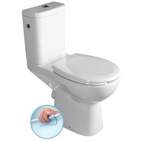Sapho Etiuda - Stand-WC-Kombination für Behinderte CLEAN ON, Rimless, Angang waagerecht, weiß K11-0221