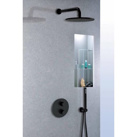 Paffoni Stick - Duscharm, Länge 40 cm, Schwarz matt ZSOF034NO