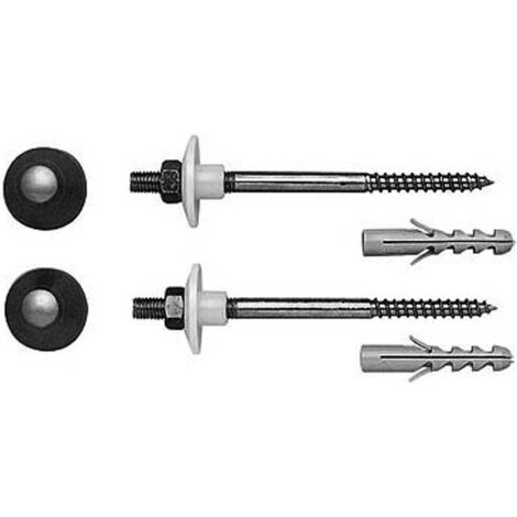 Duravit Zubehör - Befestigung für Wand-Bidet und Wand-WC,12x180 mm, verchromte Abdeckkappen 0065001000