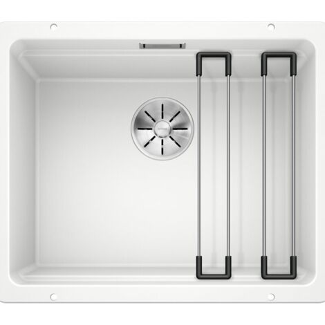 Blanco Etagon 500 - Silgranitspüle, 53x46 cm, mit Schienen, Weiß 522231 (1/3)