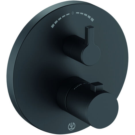 Kludi Nova Fonte - Thermostatische Unterputzarmatur für 2 Verbraucher, schwarz matt 208303915