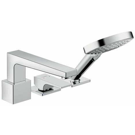 Hansgrohe Metropol - Badewannenarmatur für Wannenrand, 3-Loch-Montage, Chrom 32551000