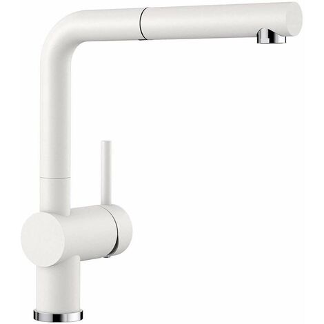 Blanco Linus S - Küchenarmatur, mit ausziehbarem Anschluss, Weiß 516692