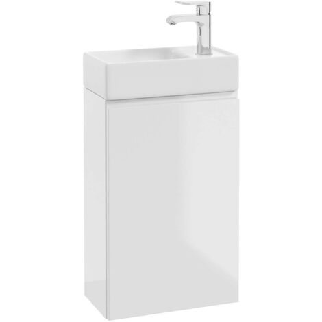 kielle Oudee - Schrank mit Handwaschbecken, 40x68x22 cm, weiß glänzend 50002S40