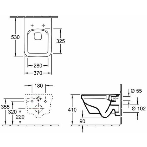 Villeroy & Boch Architectura - Wand-WC mit Sitz SoftClosing, DirectFlush, Alpinweiß 5685HR01