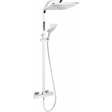 Trintion Regendusche Set - Duschsystem Mit 20x20cm Brause Und Handbrause Silber