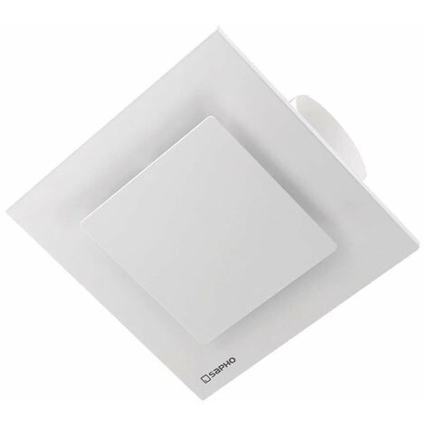 Sapho Tecto - Axial-Badlüfter, 20 W, Rohrleitung 100 mm, Deckeneinbau, weiß TC201