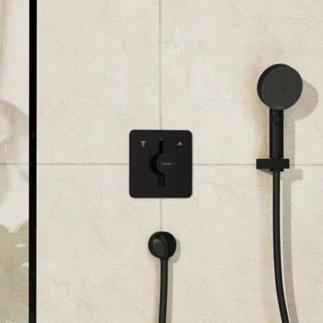 Hansgrohe DuoTurn Q - Unterputzarmatur für 2 Verbraucher, schwarz matt 75414670