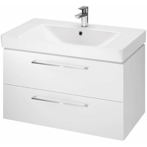 Cersanit Lara - Waschtisch mit Unterschrank, 45x79x45 cm, 2 Schubladen, weiß S801-338-DSM