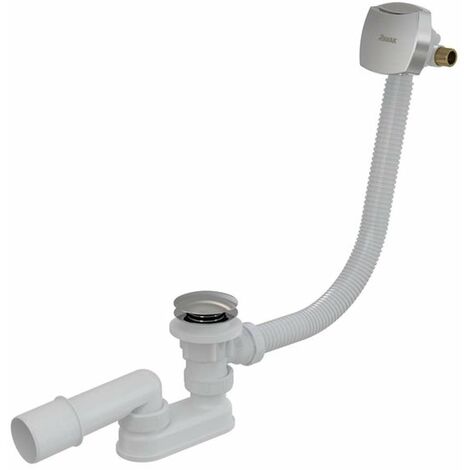 Ravak Ablaufgarnituren - Ab- und Überlaufgarnitur für Badewannen, mit Zulauf, Länge 570 mm, Chrom X01440 (1/5)