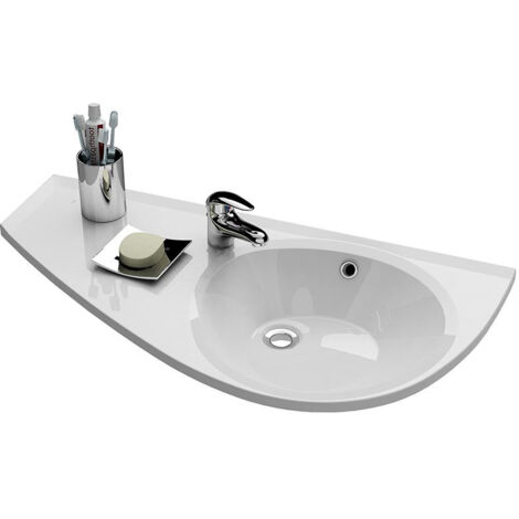 Ravak Avocado - Waschtisch 85x45 cm, Ablagefläche links, Weiß XJ1L1100000