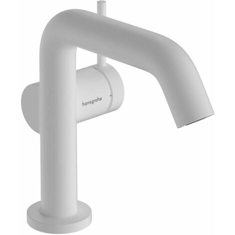 Hansgrohe Tecturis S - Waschtischarmatur mit Ablaufgarnitur, CoolStart, EcoSmart, weiß matt 73323700