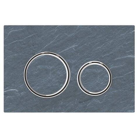 Geberit Sigma21 - Drückerplatte, schwarz Schiefer / chrom poliert 115.884.JM.1
