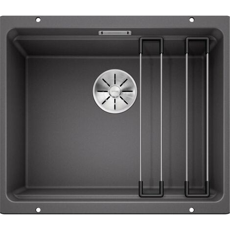 Blanco Etagon 500 - Silgranitspüle, 53x46 cm, mit Schienen, Felsgrau 522228