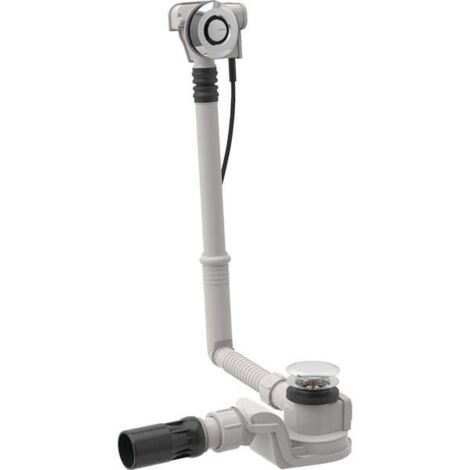 Geberit d52 Badewannenablauf 150750216 mit Druckbetätigung, mit Fertigbauset, hochglanz-verchromt